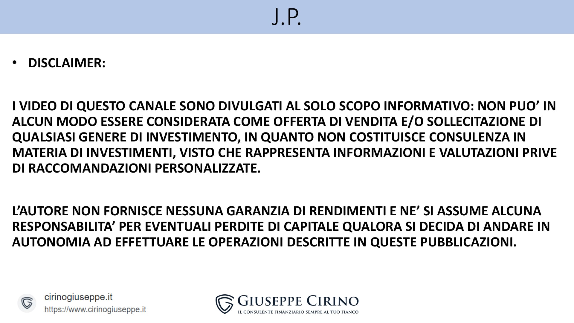 Jesse Pinckman analisi portafoglio - 09